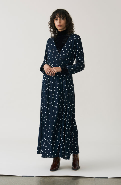 Marceau Georgette Maxi Dress, Total Eclipse, hi-res