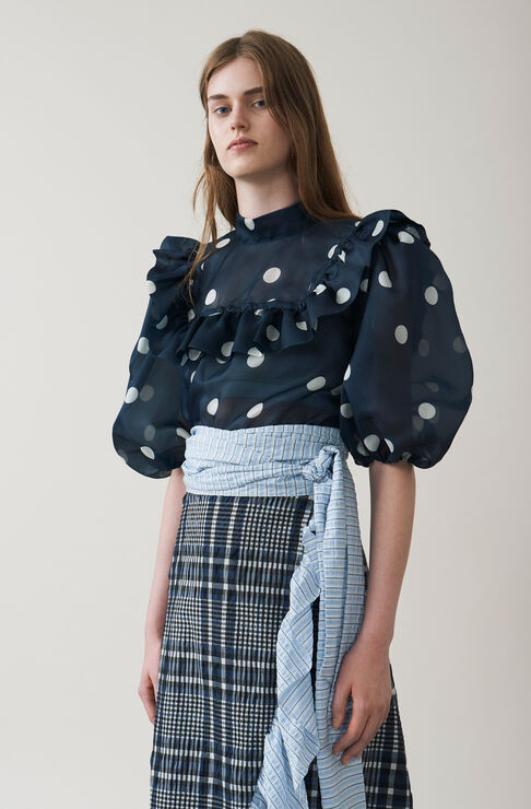 Seneca Silk Blouse, Total Eclipse, hi-res