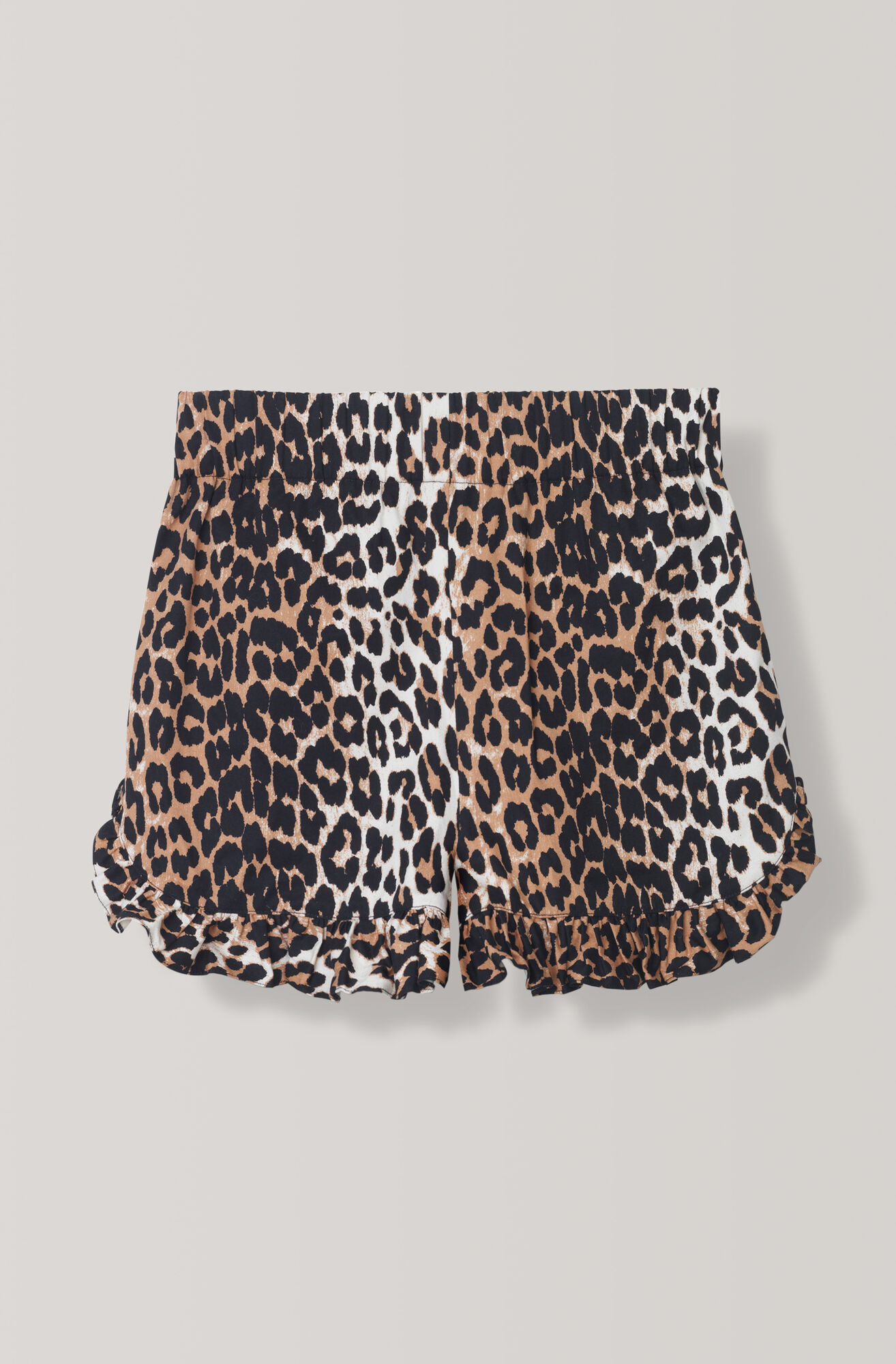 Fabre Cotton Shorts, Leopard Fabre Cotton Shorts, Leopard, hi-res
