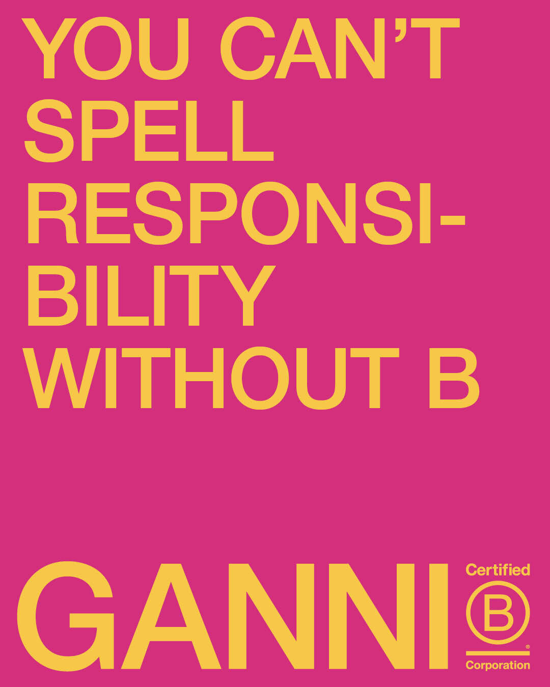 GANNI B Corp Certificate