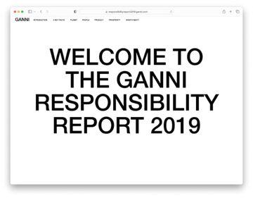 GANNI Responsibility Report 2019