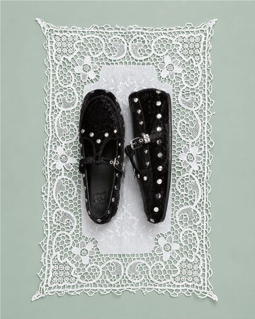 GANNI Mary-Jenny Moccasins in Black