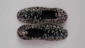 Leopard Lace-Up Ballerinas