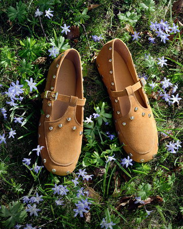 GANNI Mary Jenny Moccasins on grass