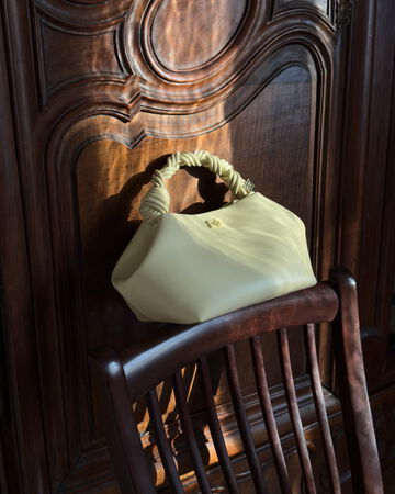 Yellow bag on chair