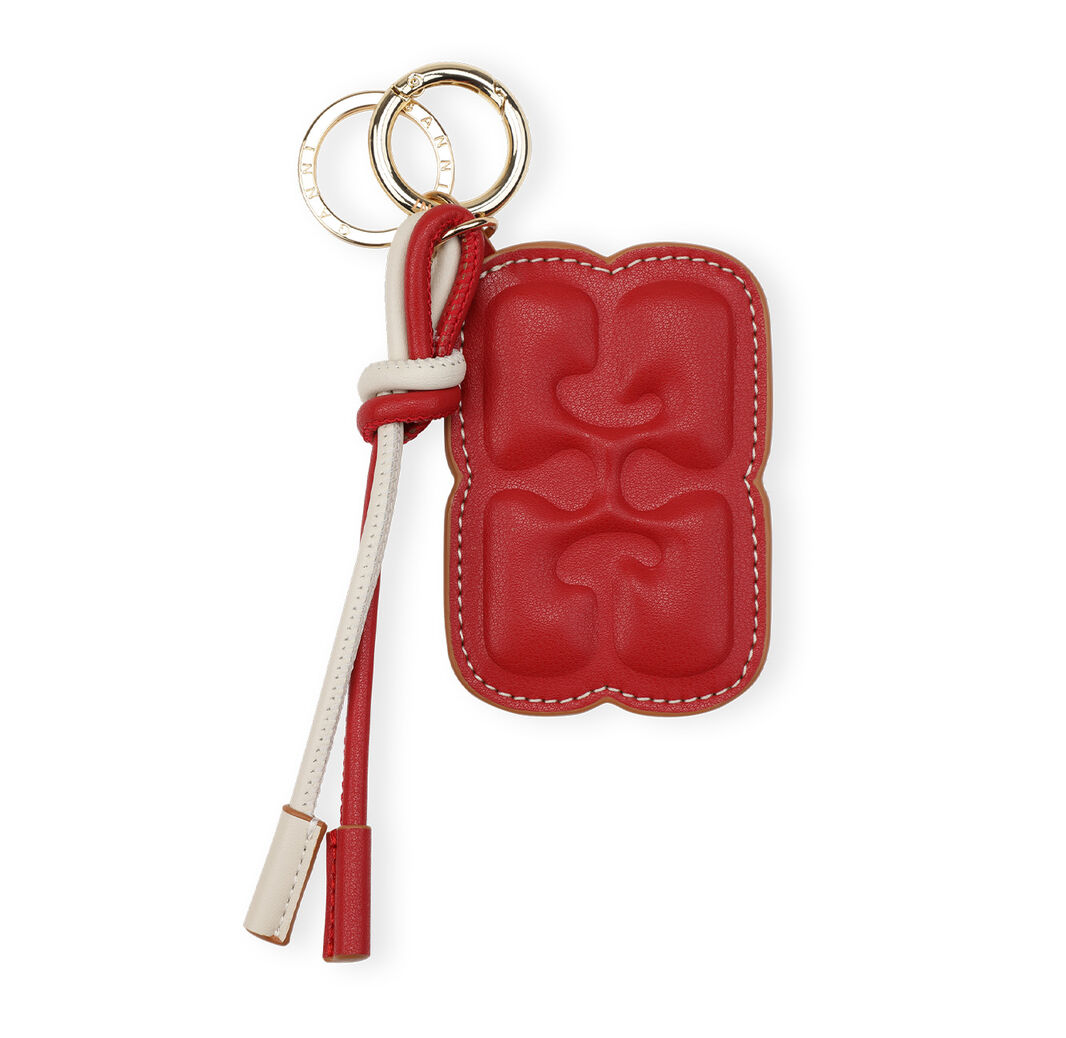 Roter Schmetterlings-Schlüsselanhänger mit Spiegel | GANNI DE