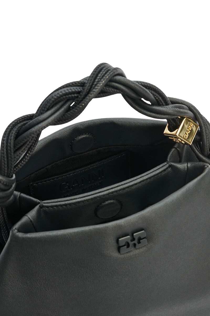 Black Ohoskin GANNI Bou Bag, in colour Black - 3 - GANNI