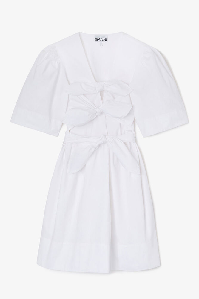 Cotton Mini Dress, Bright White