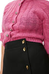 Asymmetrical Mini Skirt, Recycled Polyester, in colour Black - 4 - GANNI