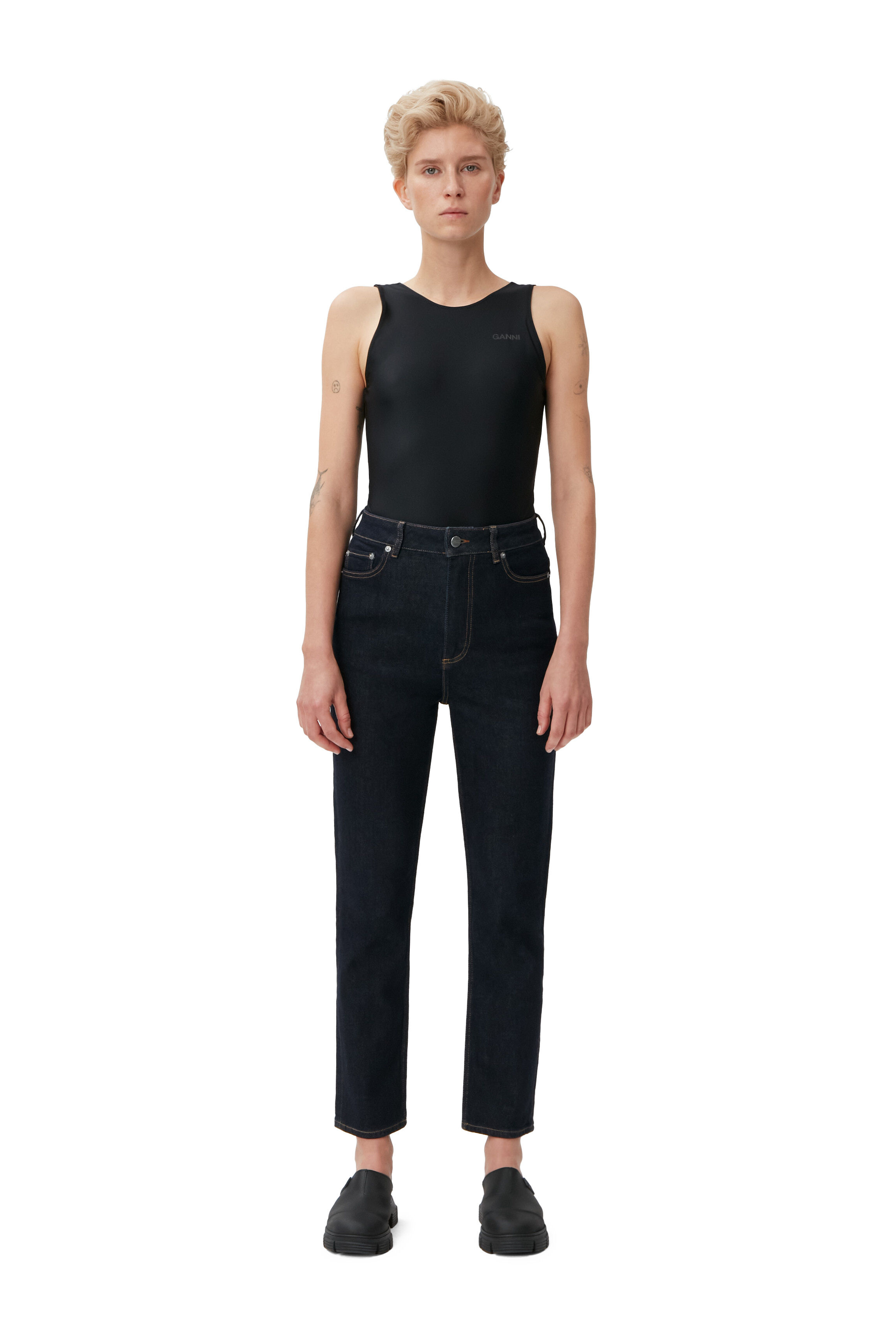 Indigo Comfort Stretch Cutye Cropped 