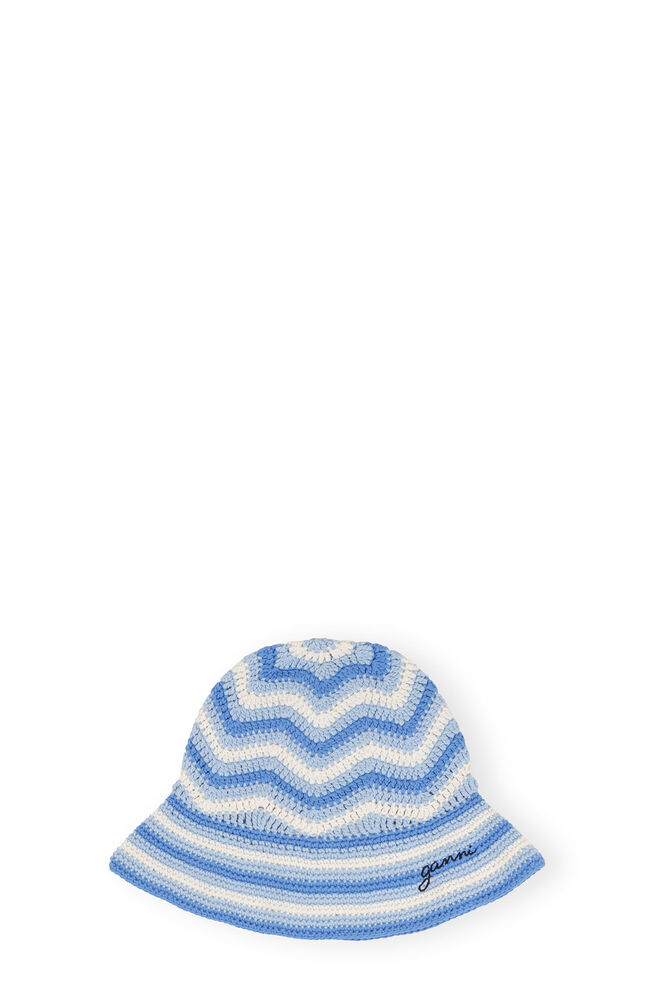 Cotton Crochet Bucket Hat, Heather