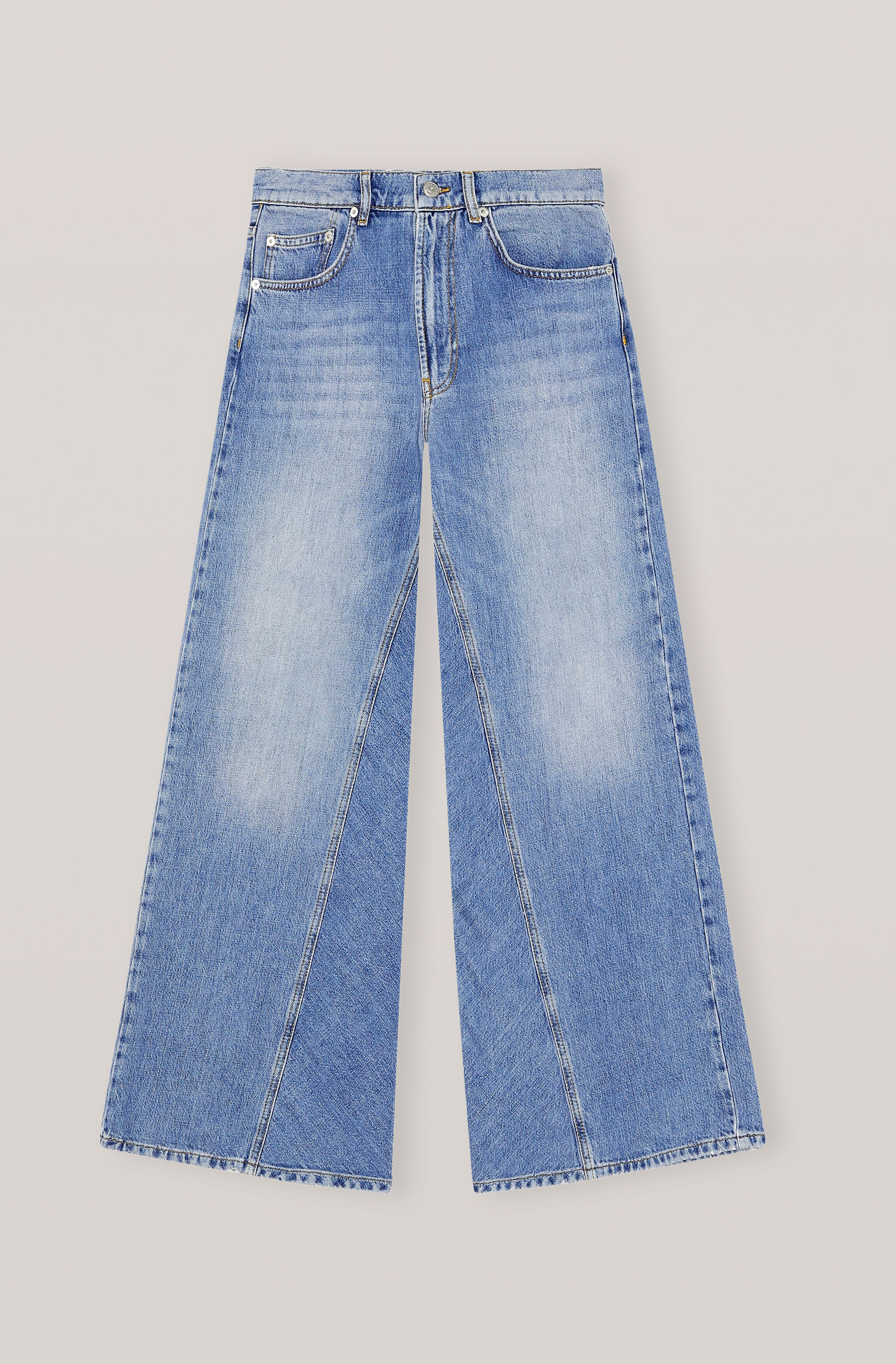 GANNI Classic Denim Wide Pants - Bleached Denim ( 1499.00 DKK ) | Shop your new Classic Denim Wide Pants - Bleached Denim at GANNI.COM