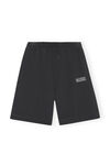 Drawstring shorts, Cotton, in colour Black - 1 - GANNI