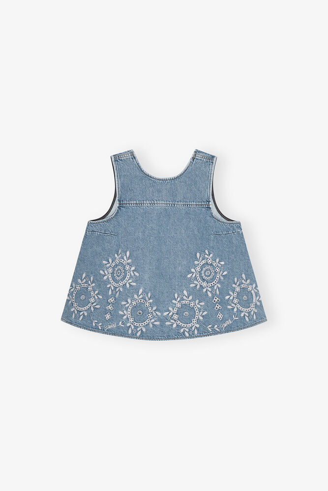 Top en broderie anglaise, Light Blue Stone