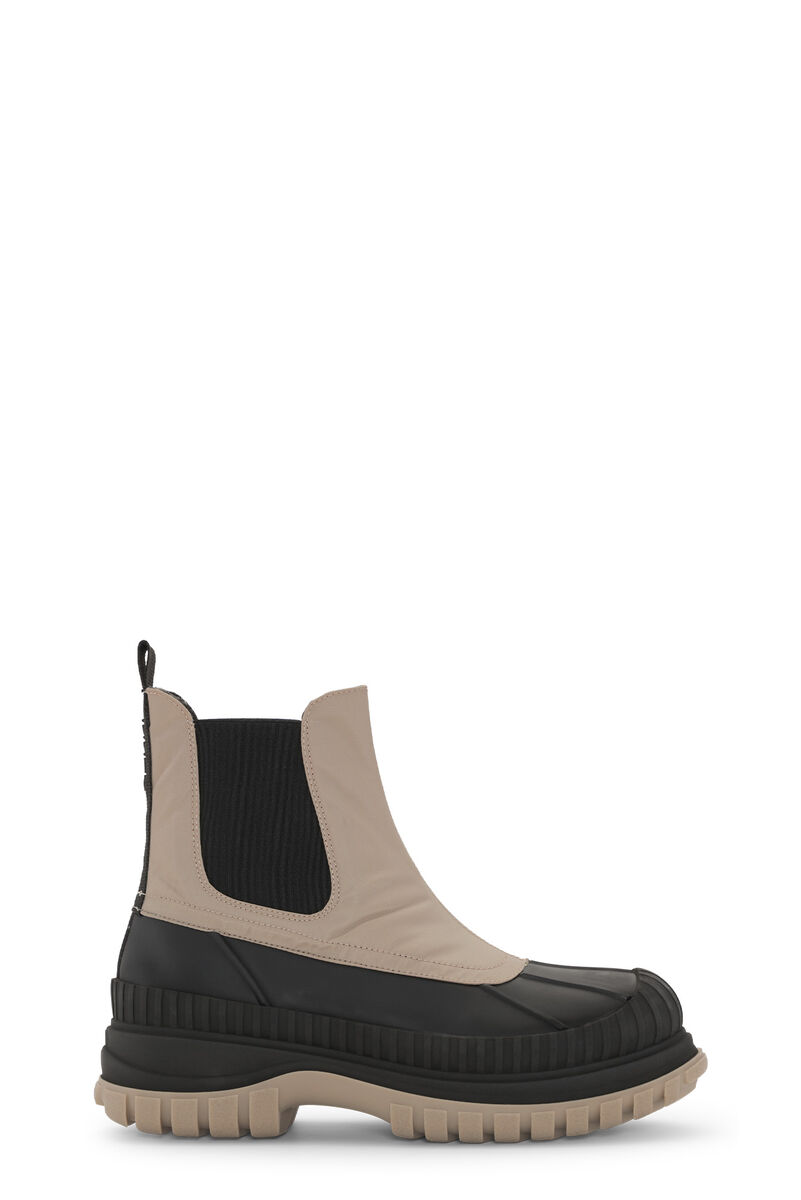Beige Outdoor Chelsea Boots, Polyester, in colour Sand - 1 - GANNI