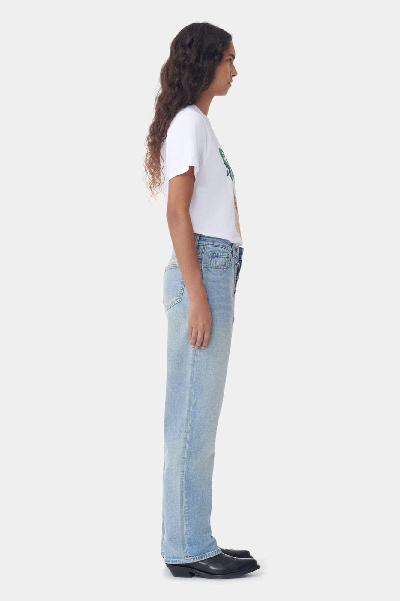 Light Blue Vintage Light Blue Vintage Figni Jeans | GANNI US