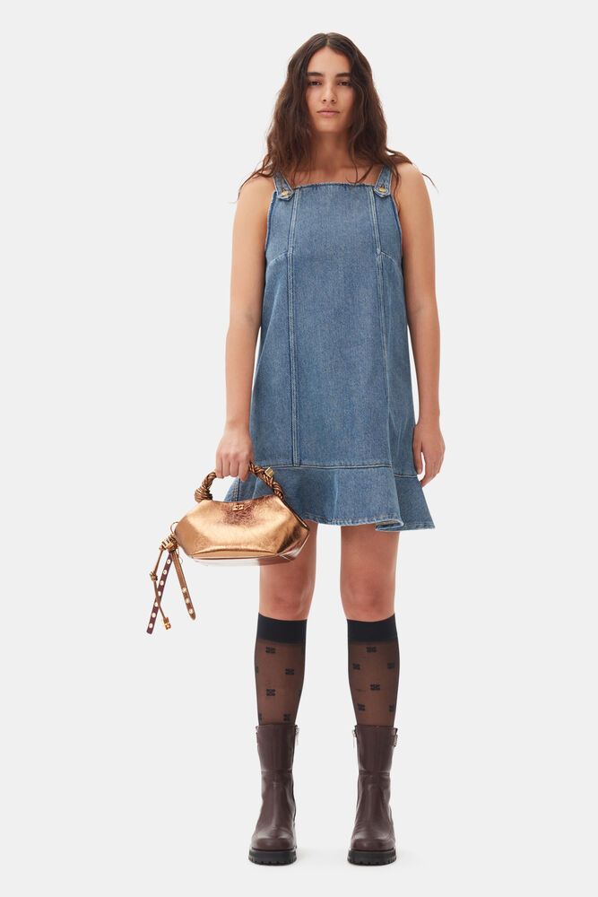 Blue Denim Mini Dress, Tint Wash