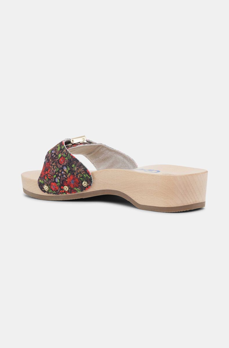 Canvas Dr. Scholl Sandal EU 15271FS615, Recycled Cotton, in colour Flower Beet Red - 3 - GANNI