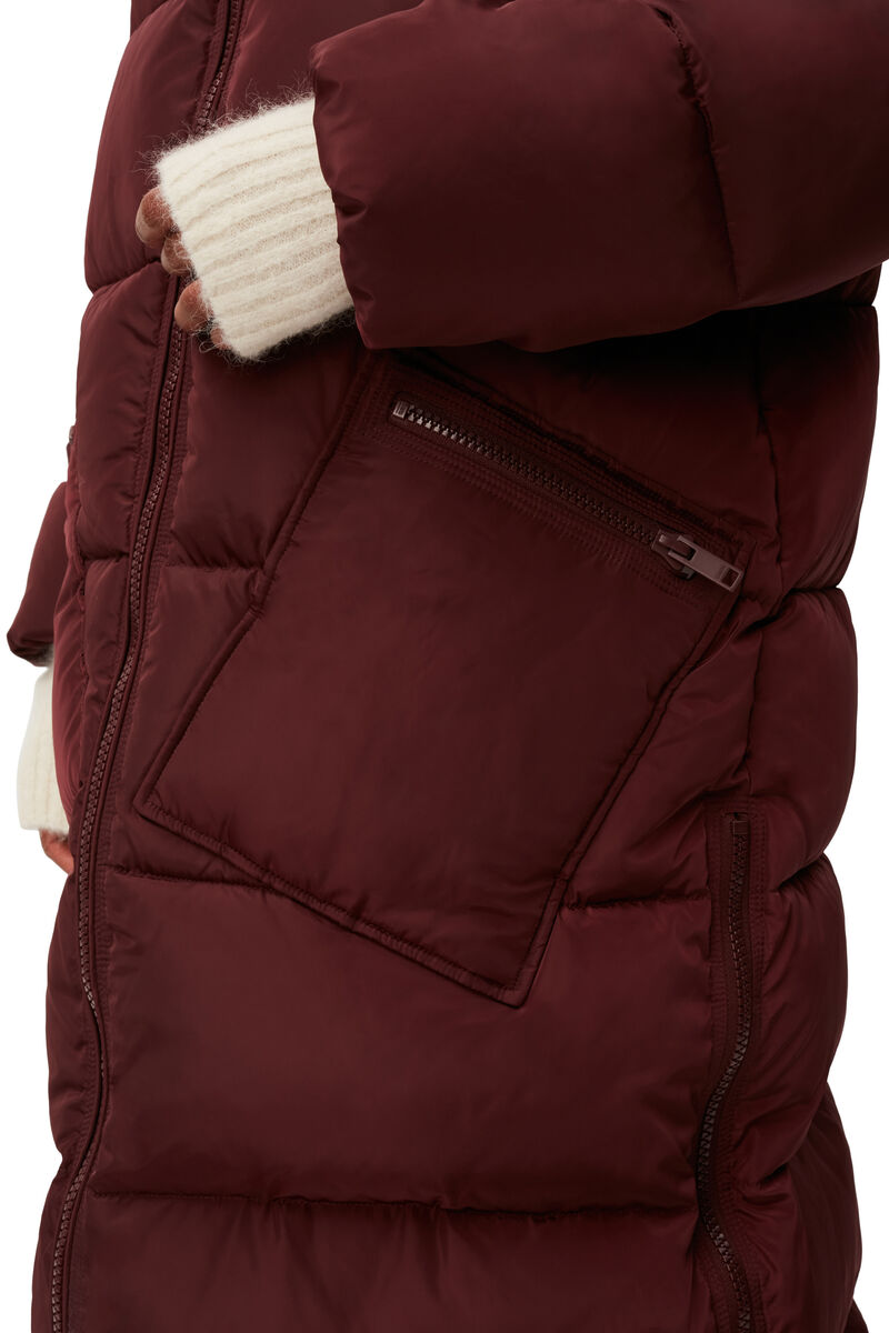 Oversized Tech Puffer Coat, Recycled Polyester, in colour Port Royale - 5 - GANNI