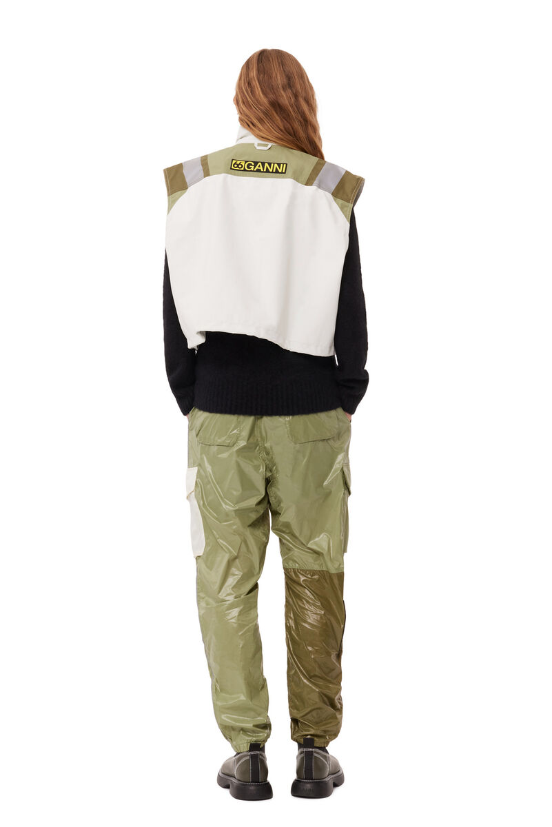 GANNI x 66°North Laugavegur Light Trousers, Recycled Polyamide, in colour Green Salvia - 3 - GANNI