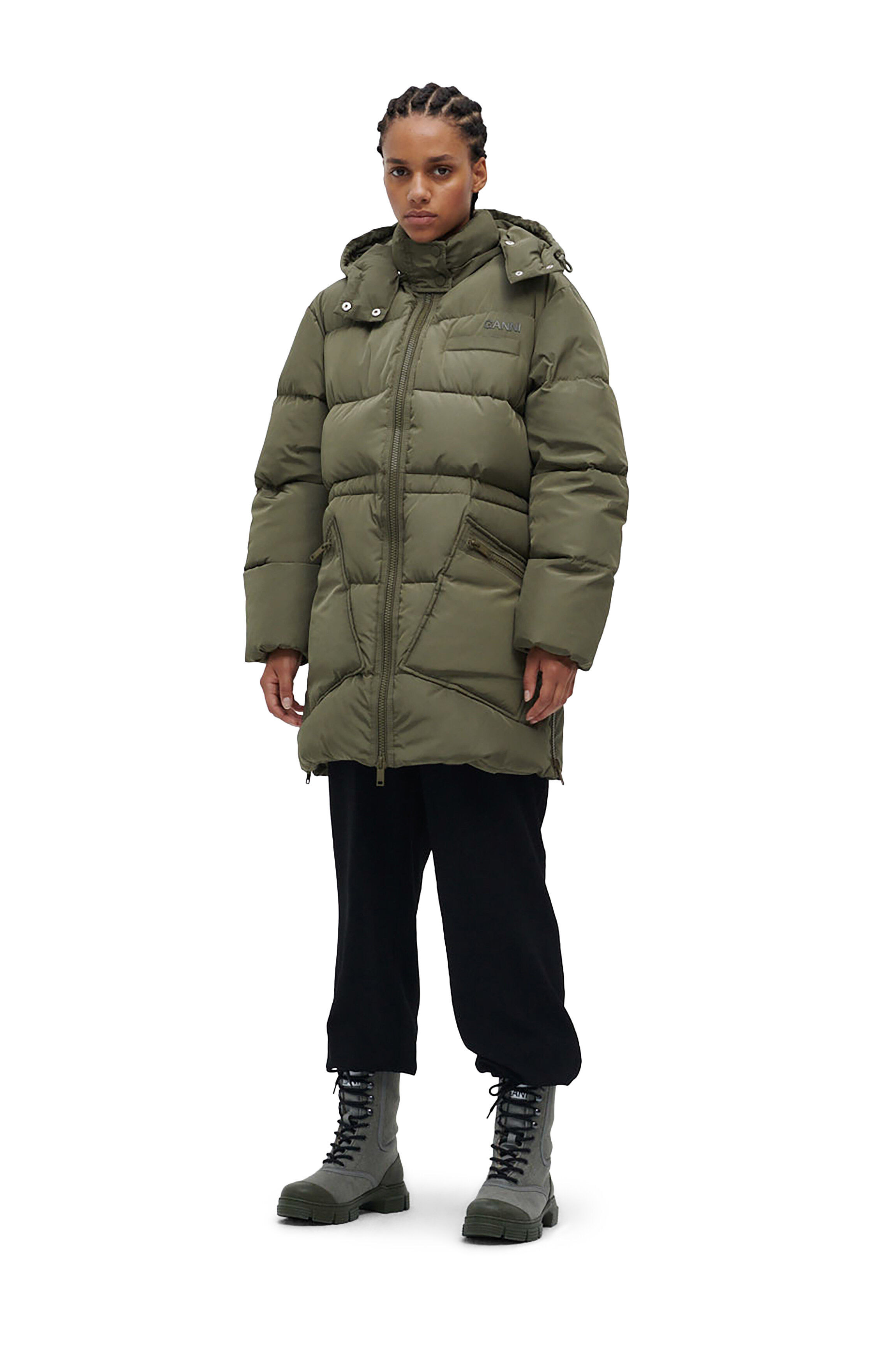 ganni puffer coat