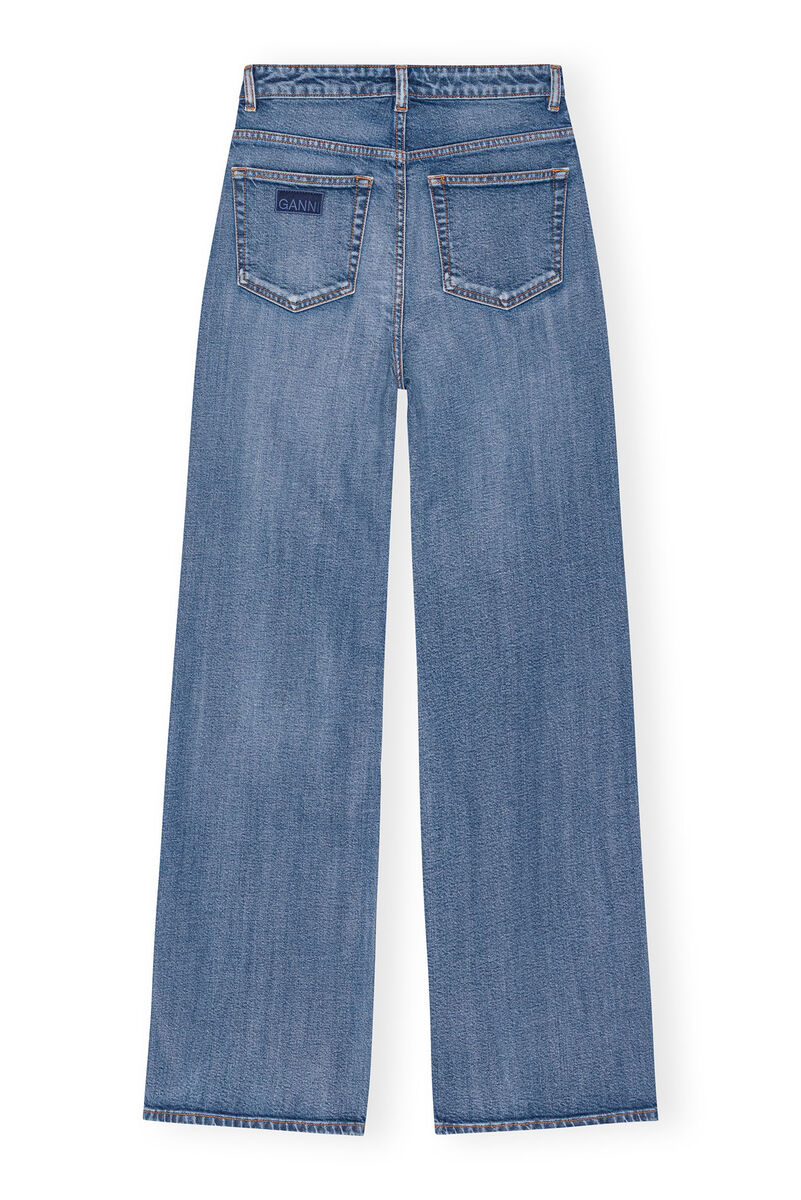Mid Blue Vintage Andi Jeans, Cotton, in colour Mid Blue Vintage - 2 - GANNI