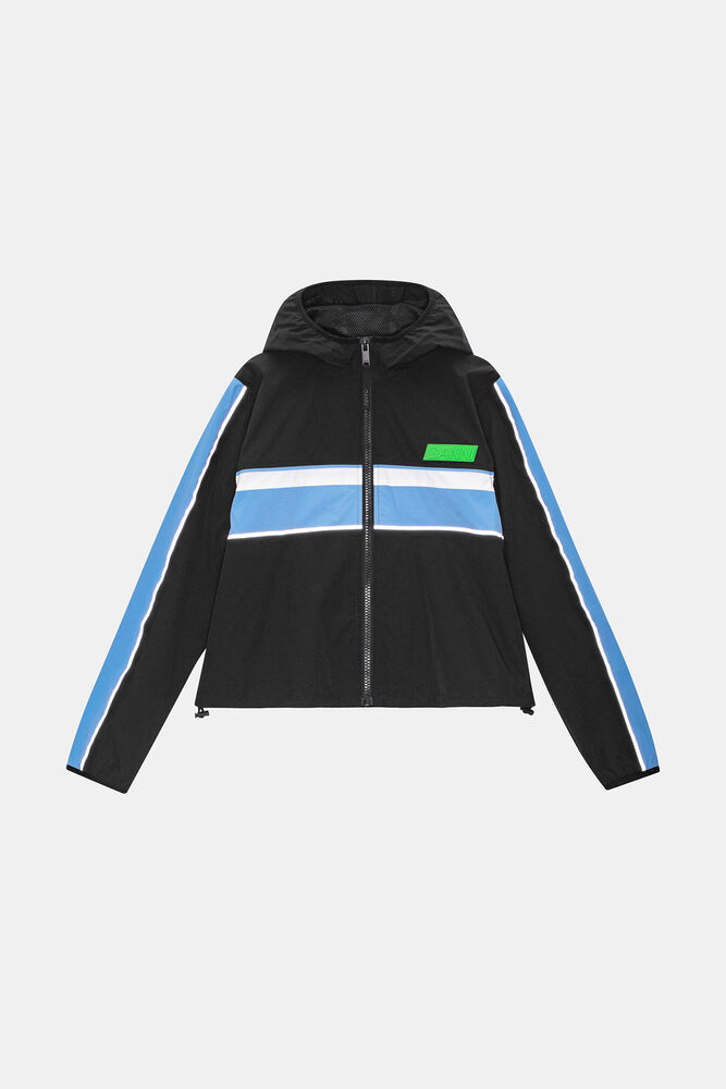Stretch Shell Tracksuit Jacket, Black