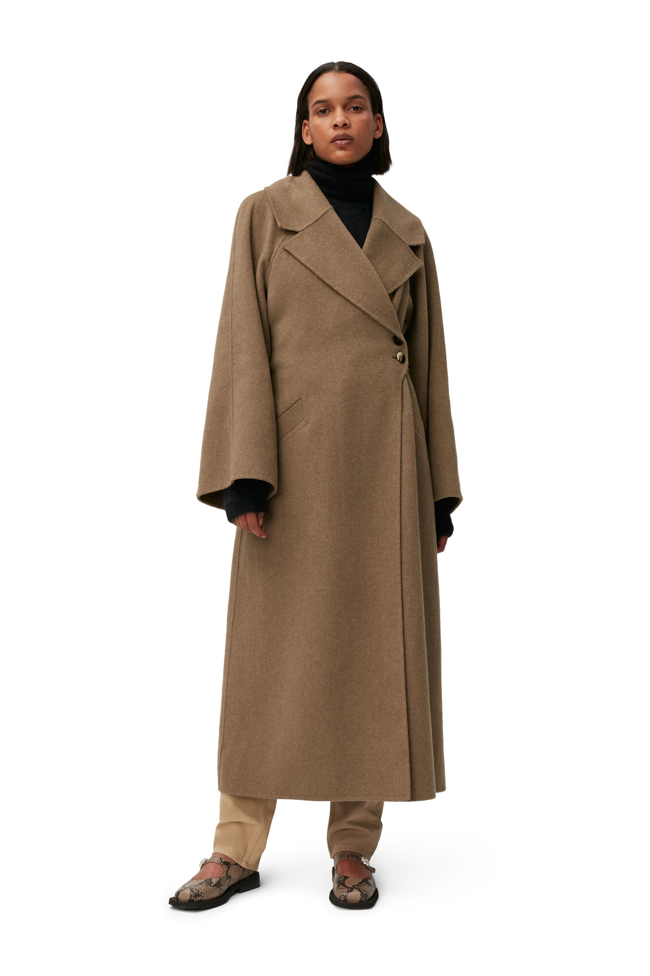 Ganni Long Wool Coat