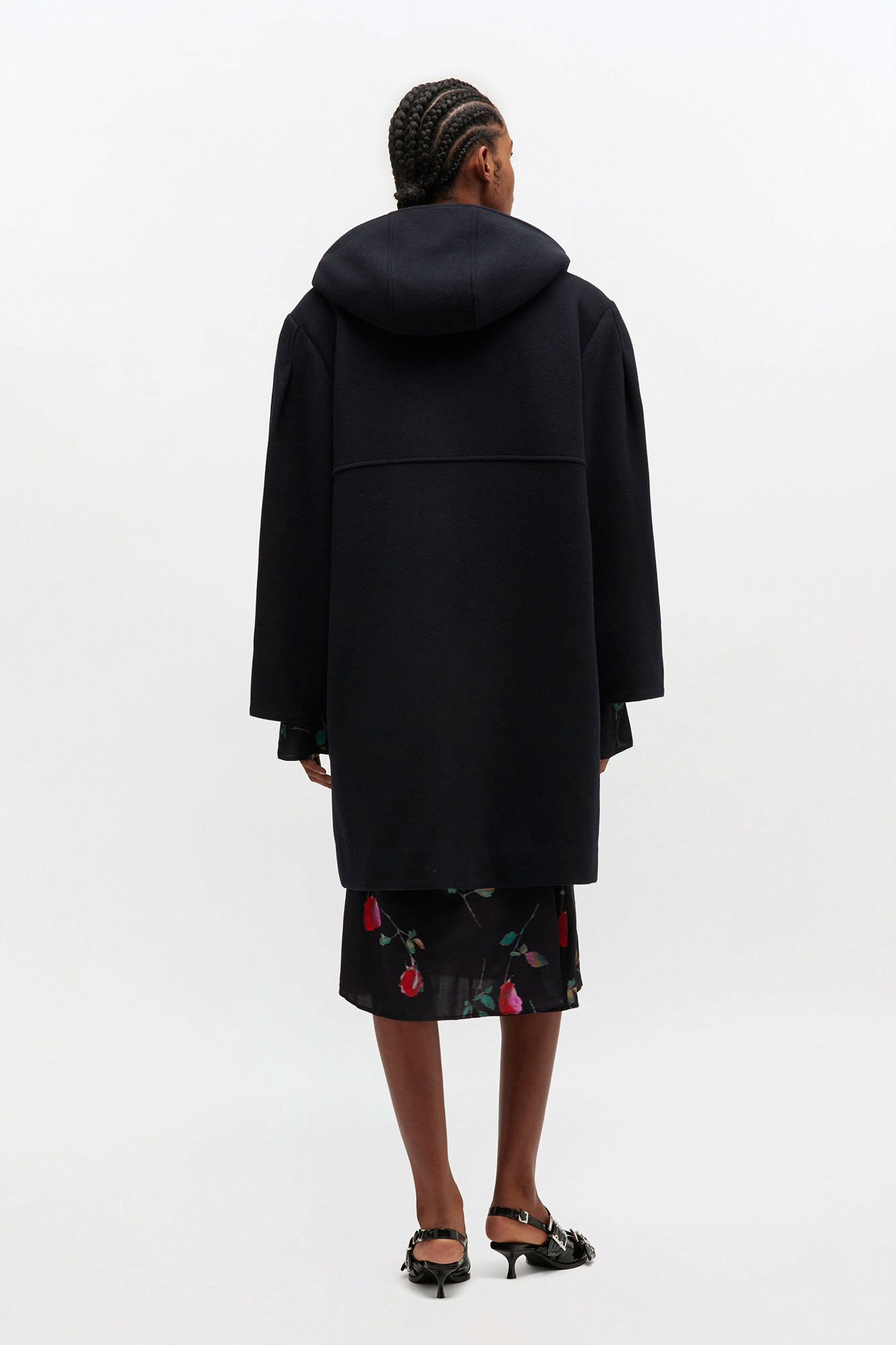 Wool Duffle Coat, in colour Sky Captain - 2 - GANNI