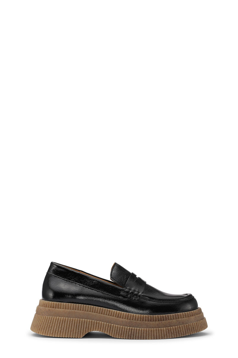 Creepers Wallaby Loafers, Leather, in colour Black - 1 - GANNI