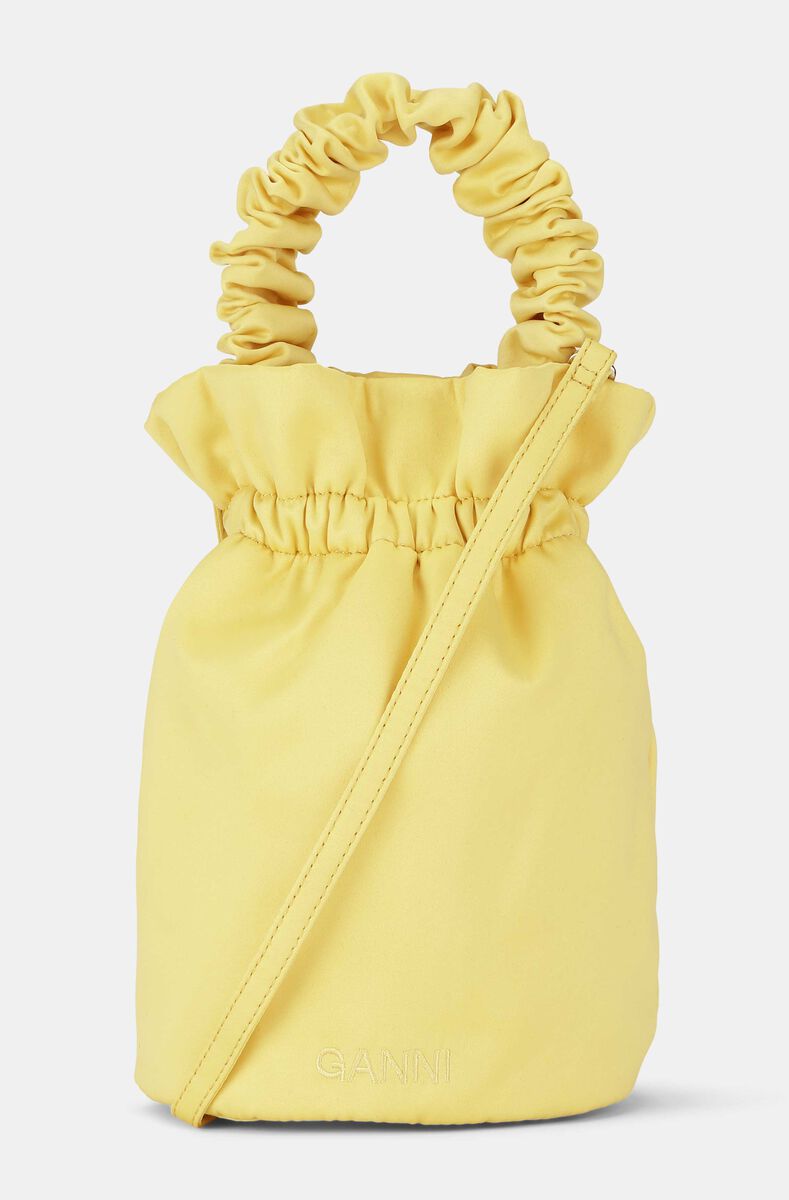 Pouch Mini Bag, Polyester, in colour Pale Banana - 1 - GANNI