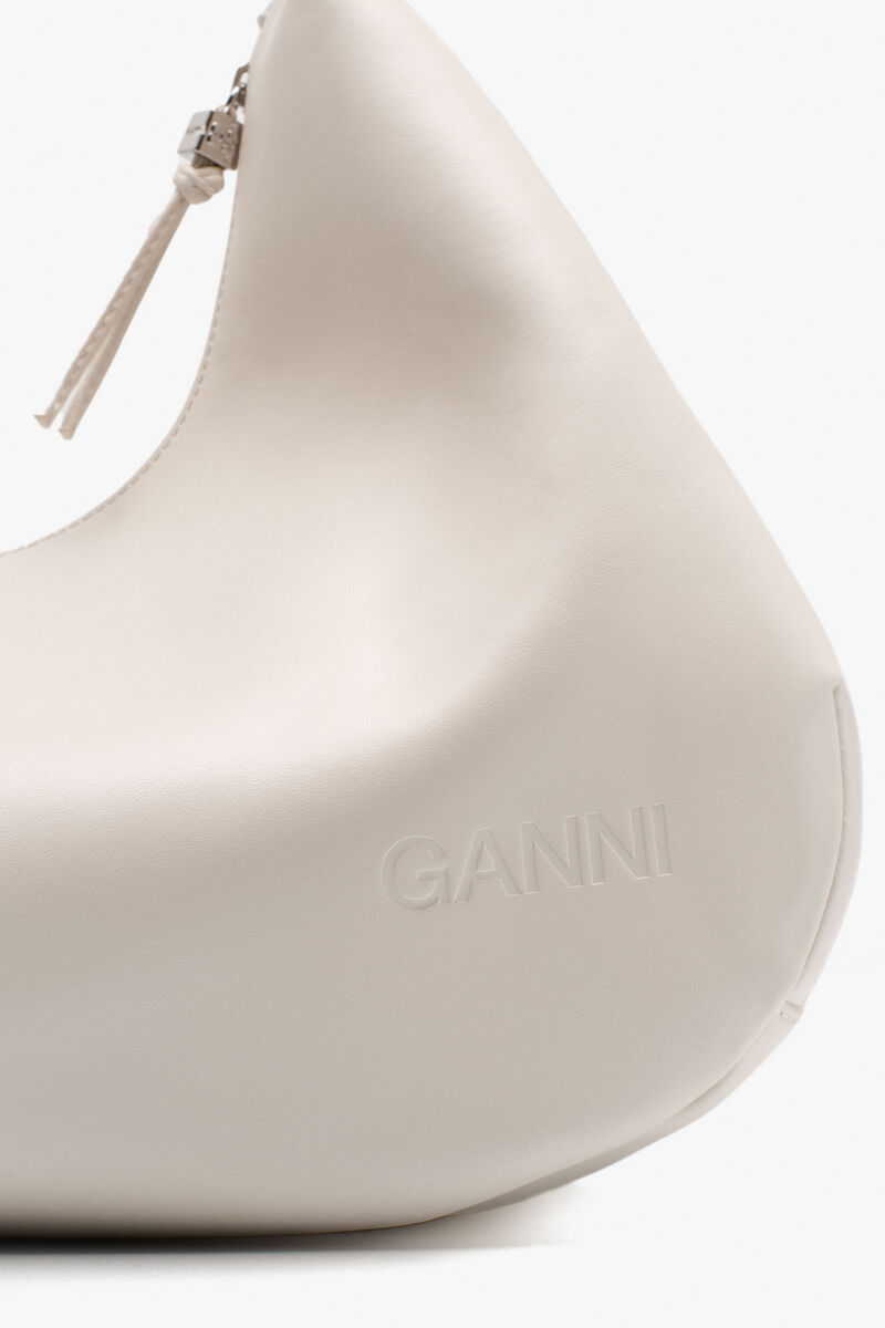Naturvit medium hobov&auml;ska, Recycled Leather, in colour Egret - 6 - GANNI