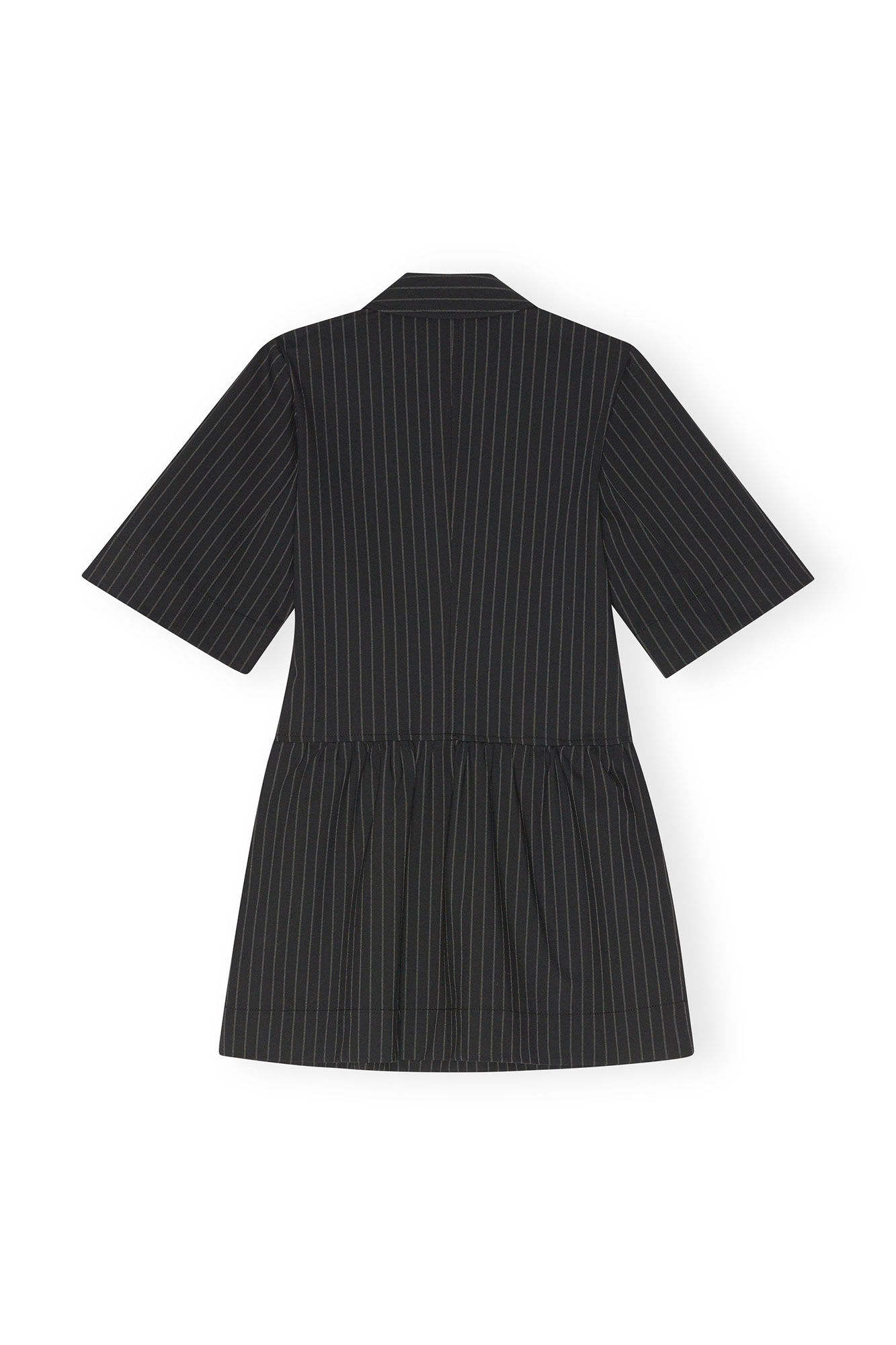 Gestreiftes Minikleid, Elastane, in colour Black - 2 - GANNI