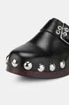 Studded Leather Clogs, Leather, in colour Black - 3 - GANNI