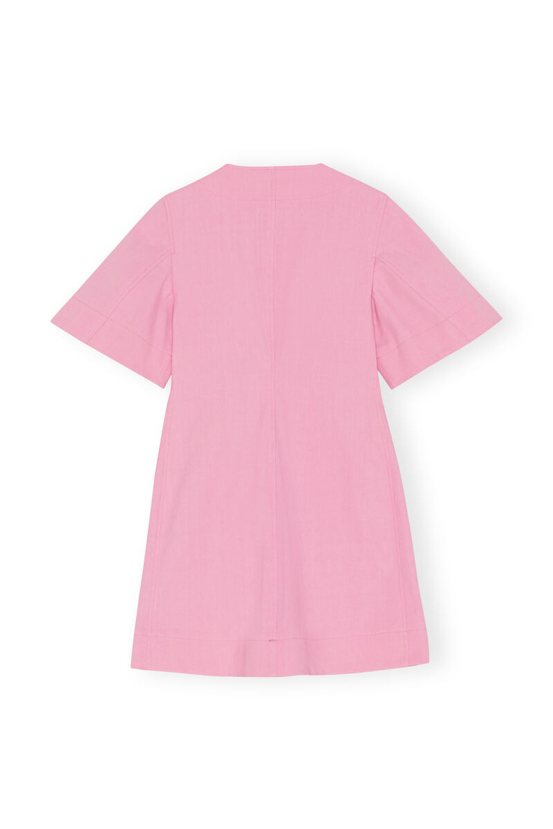 Asymmetrisches Minikleid, Cotton, in colour Lilac Sachet - 2 - GANNI