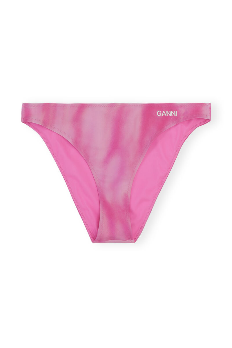 Low-Rise Brief Bikini Bottom, Elastane, in colour Dreamy Daze Phlox Pink - 1 - GANNI