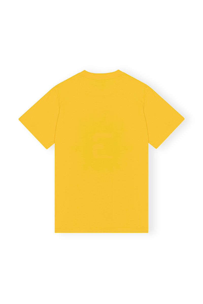 Sporty University Of Love T-shirt, Cotton, in colour Lemon - 2 - GANNI