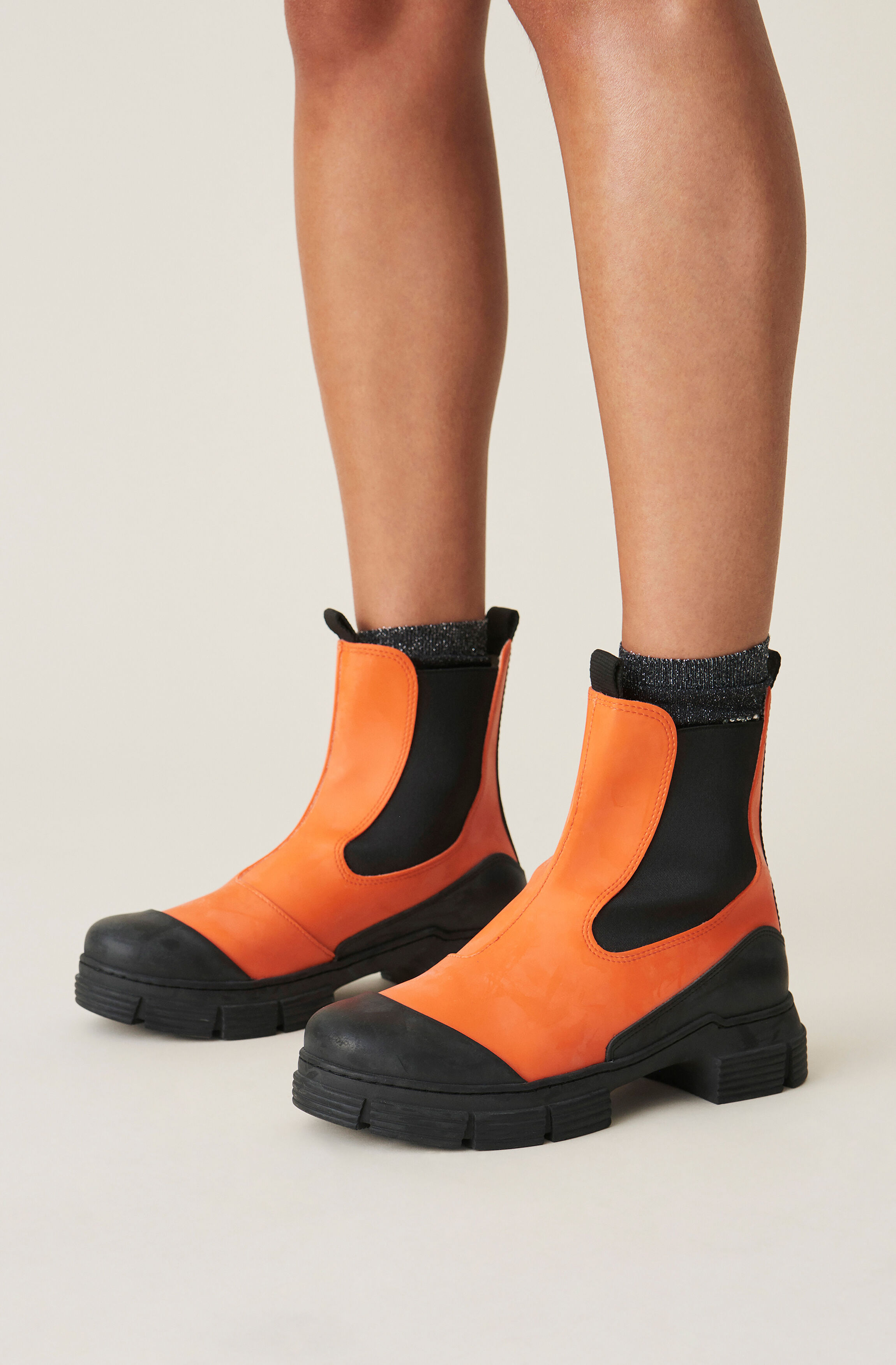 Ganni recycled rubber city boot clearance
