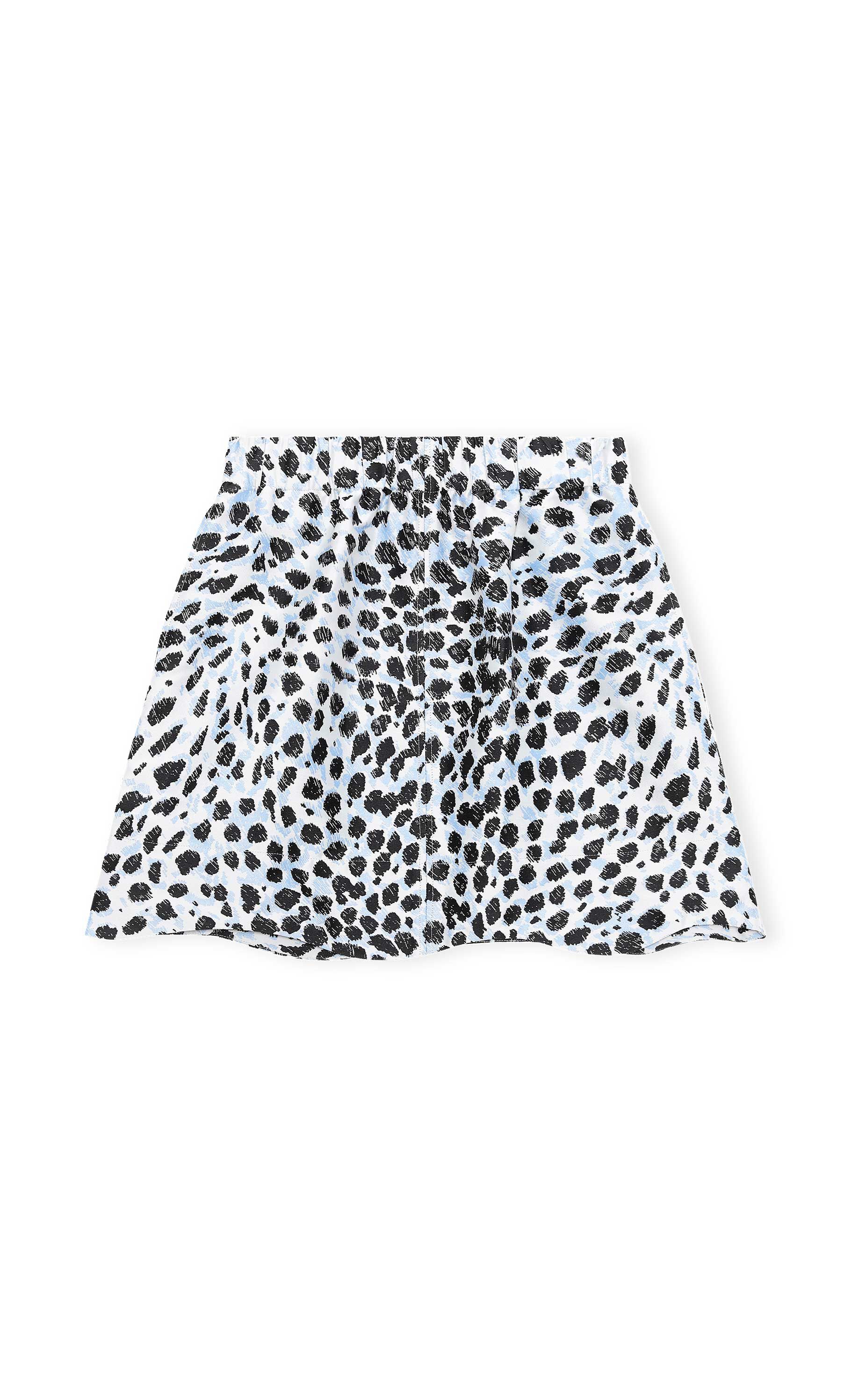 black jacquard mini skirt