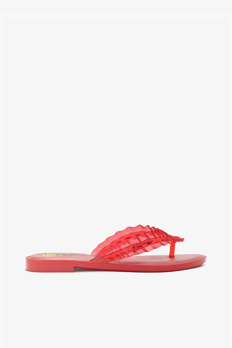 Melissa Flip Flop in Red, Polyvinyl Chloride, in colour Racing Red - 1 - GANNI