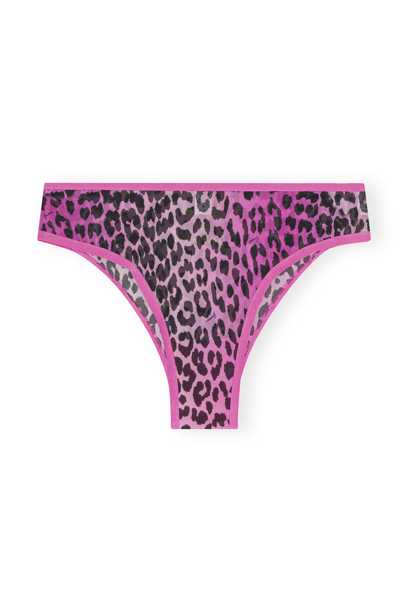 GANNI x Parade Silky Mesh Briefs, Elastane, in colour Pink Tulle - 1 - GANNI