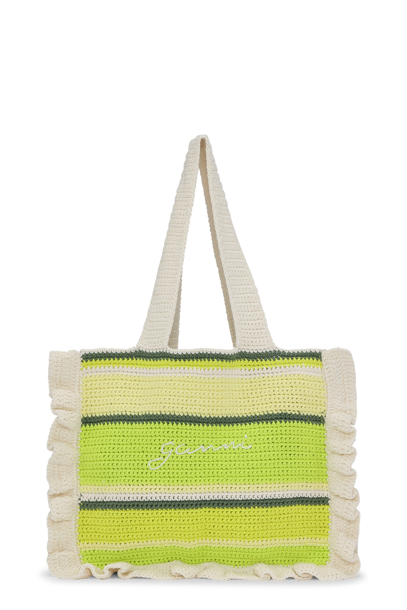 Shiroli Handmade Designer Vibrant Crochet Bag With Frills