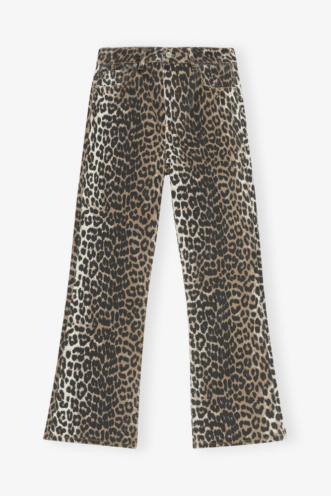 Betzy Cropped Jeans in Leopard Print, Leopard