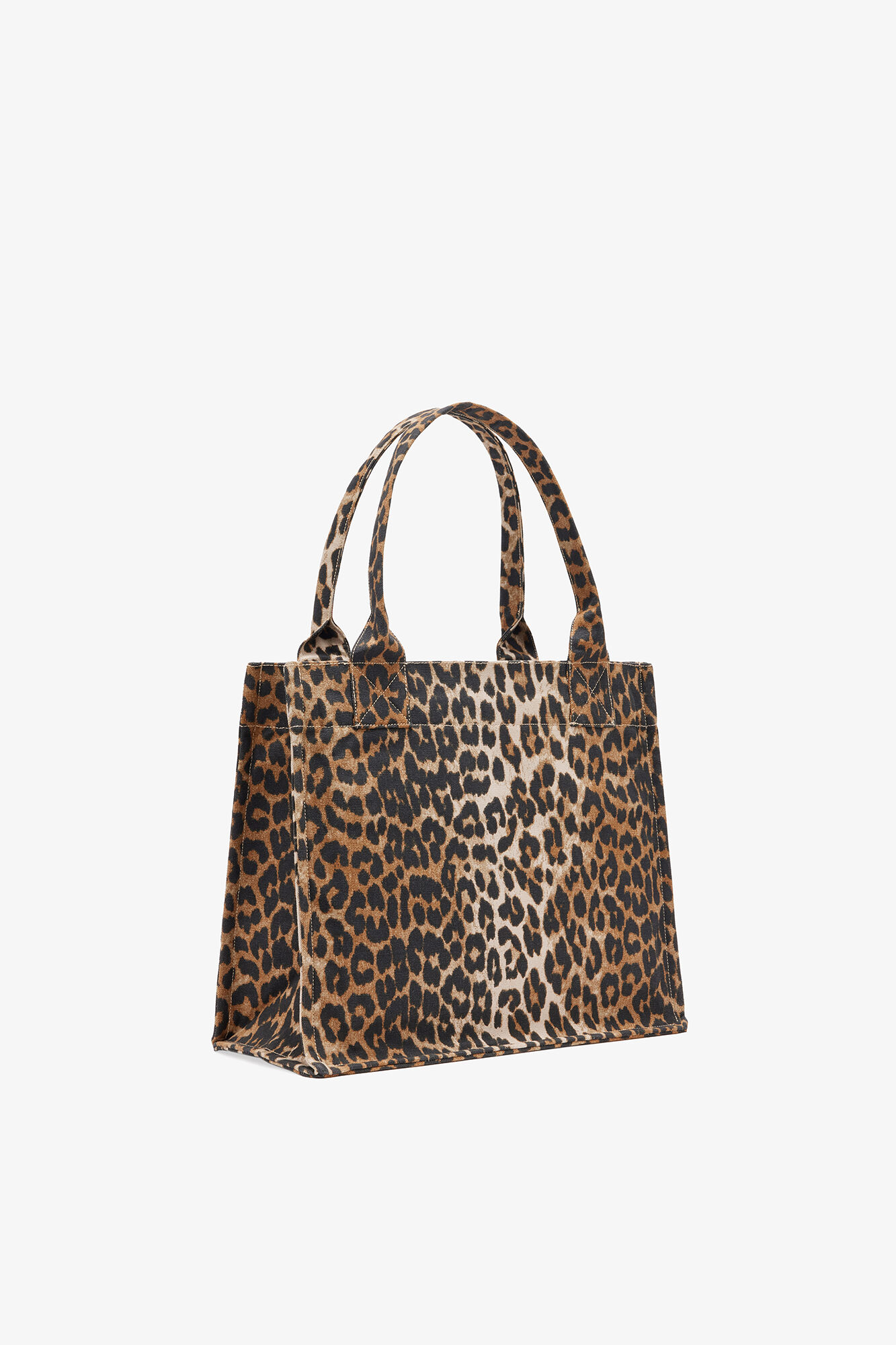 Leopard レオパード柄のラージキャンバストートバッグ | GANNI (Global)