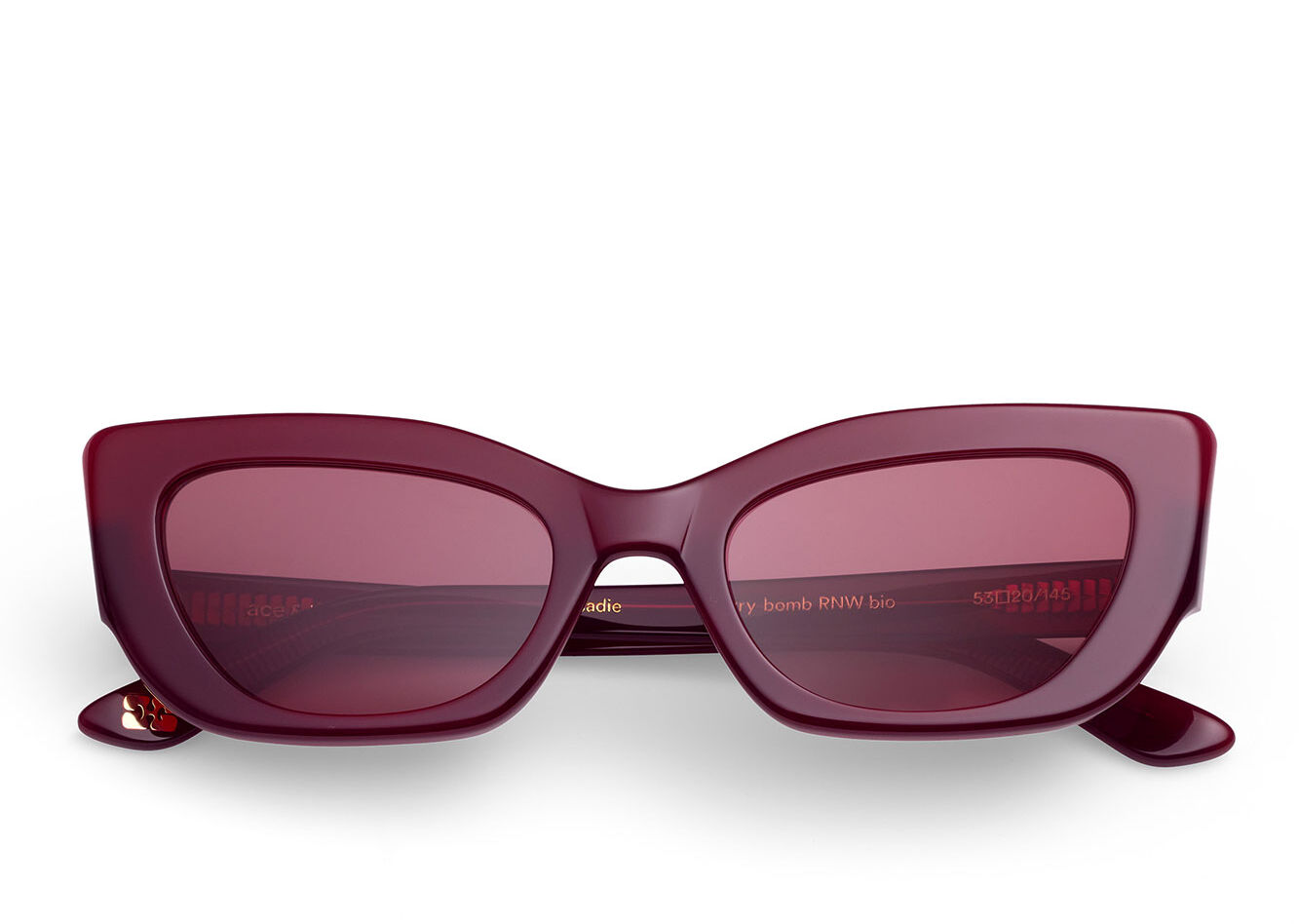 GANNI x Ace & Tate Port Royale Sadie Sunglasses, Acetate, in colour Port Royale - 1 - GANNI