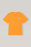 Thin Software Jersey O-neck T-shirt, Cotton, in colour Bright Marigold - 1 - GANNI