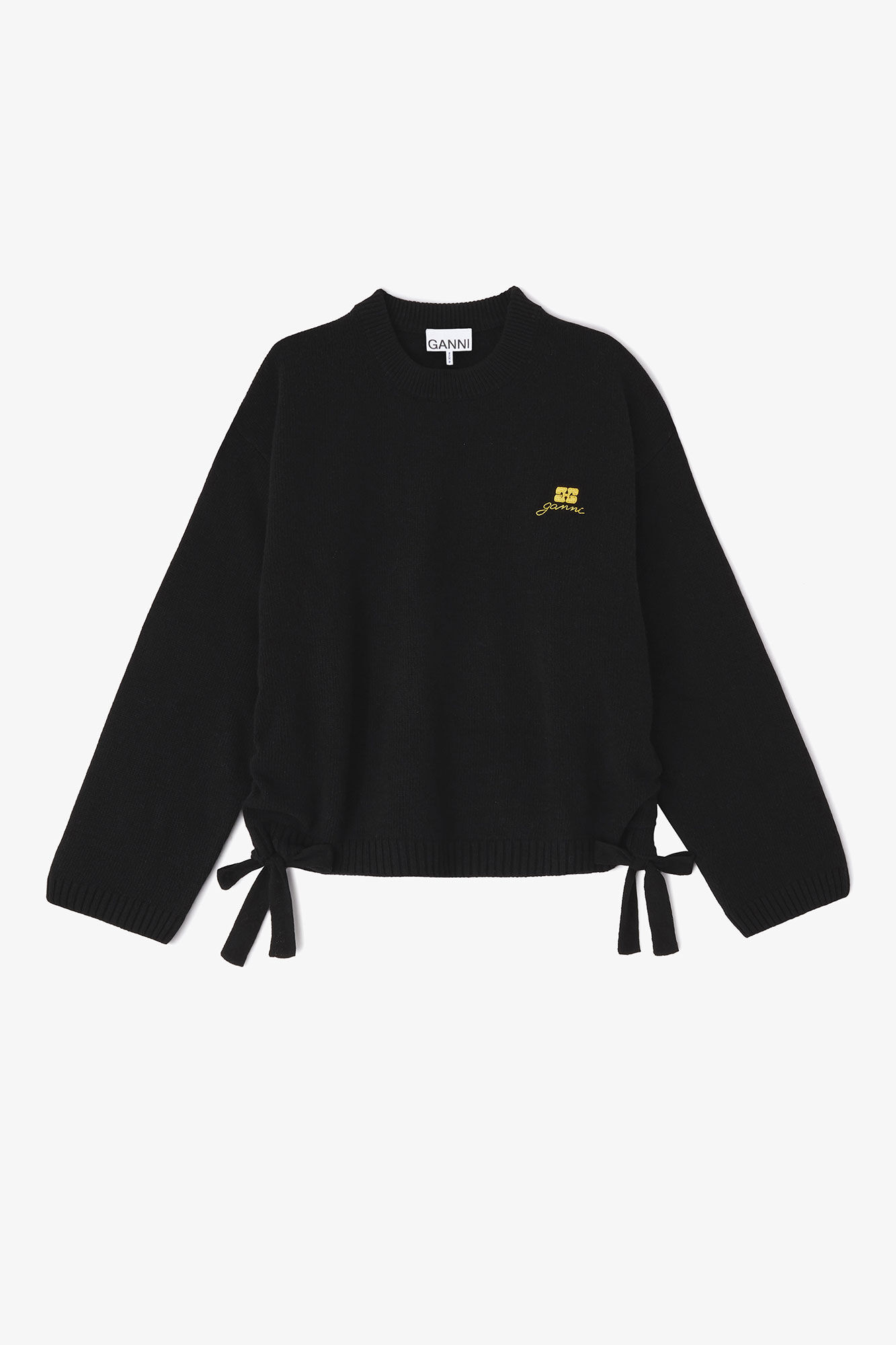 Wool Mix Jumper, in colour Jet Black - 1 - GANNI