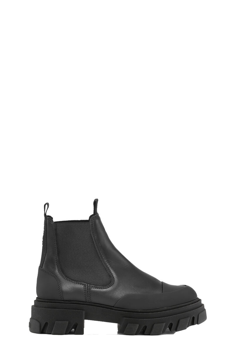 Low Chelsea Boots, Leather, in colour Black - 1 - GANNI