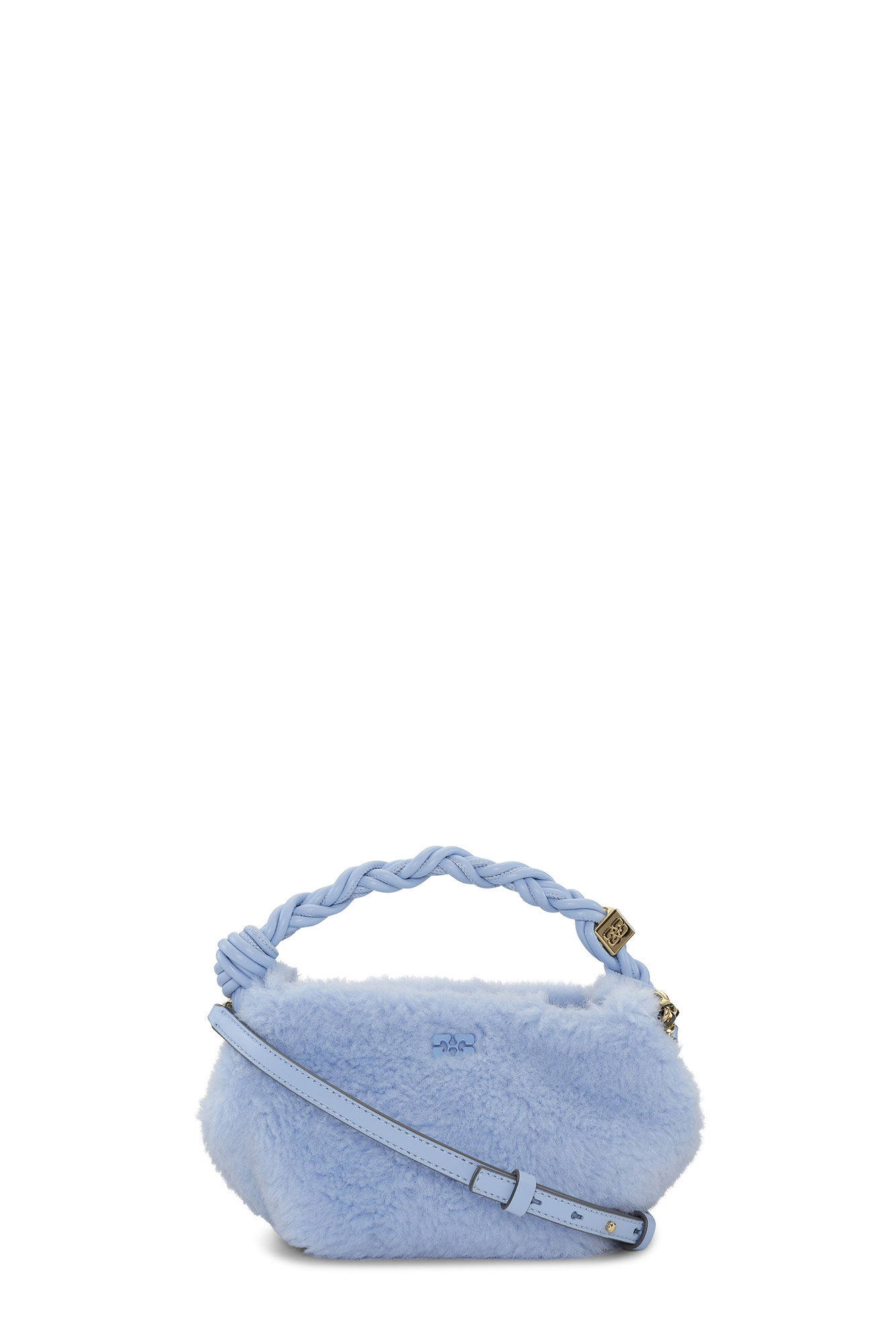 Light Blue Vintage Light Blue Fluffy Mini GANNI Bou Bag | GANNI US