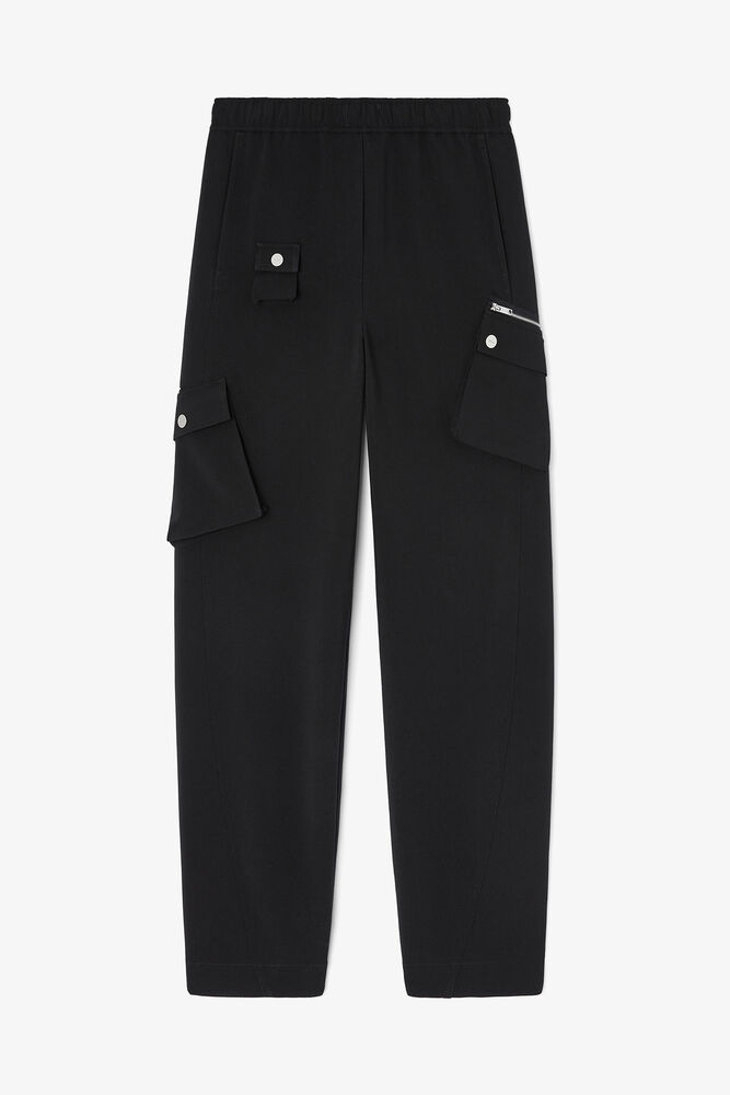 Black Twill Suiting Trousers, Black